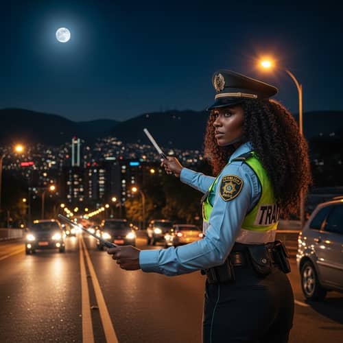 Empowering Black Female Traffic Officer in Medellín