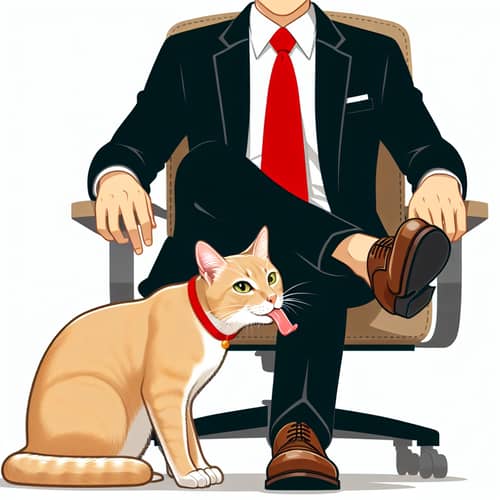 Cat Licking Trump's Foot: A Unique Office Moment