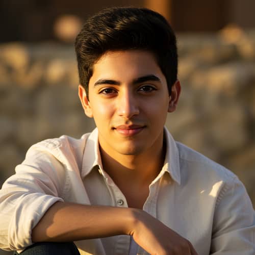 Arab Man with Baby Face - Unique Portraits