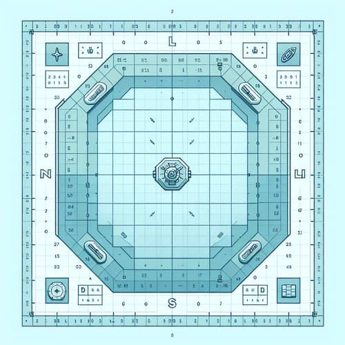 Sea Battle Game Empty Battlefield Grid