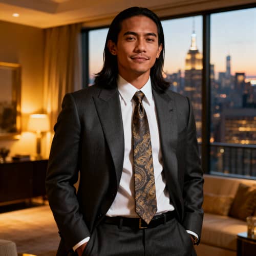 Stylish Filipino Man in Sophisticated Suit Stylish Filipino Man in Sophisticated Suit