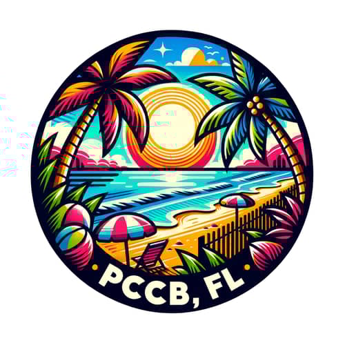 Vibrant Tropical Logo for 6A in PCB, FL | Beach-Themed Party