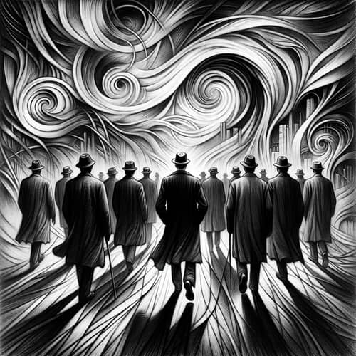 Black and White Art in the Style of Oksana Viktorova