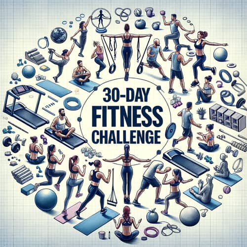 30-Day Fitness Challenge: Cardio, Strength Training, Yoga & More