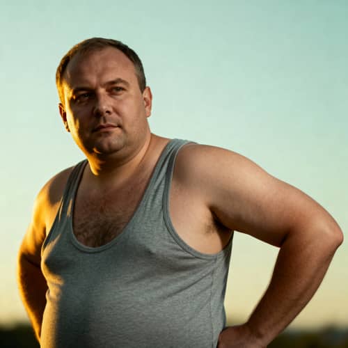 Confident Male in Casual Undergarments Confident Male in Casual Undergarments