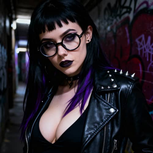 Goth Girl in Glasses - Bold and Beautiful