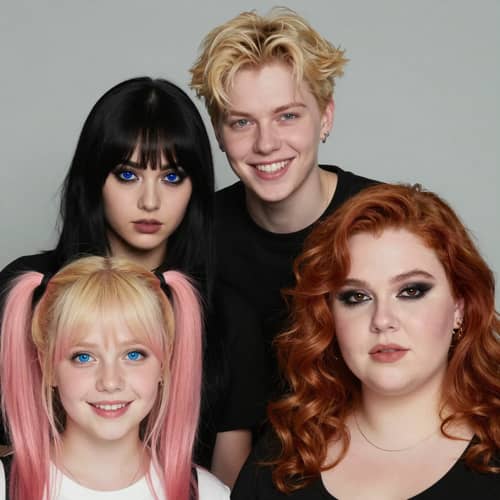 Diverse Characters in an Enchanting Portrait