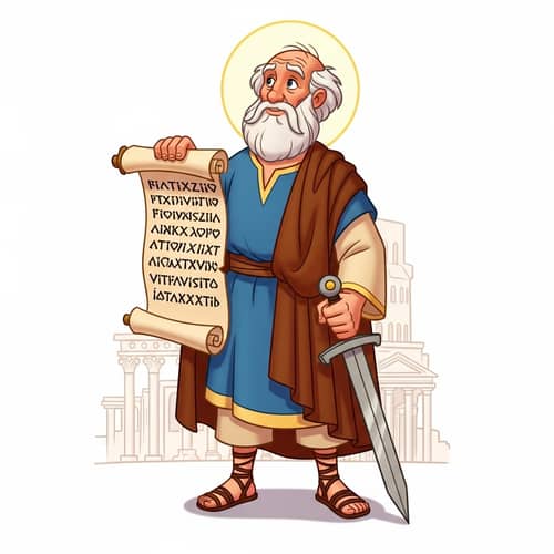 Cartoon Image of St Paul - Vibrant Artwork