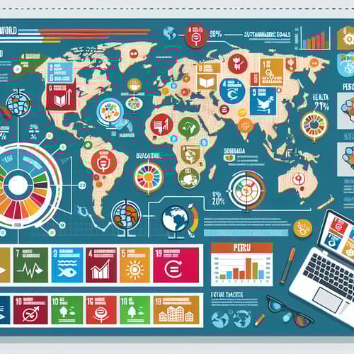 Infographic on SDGs Progress in Peru and Worldwide