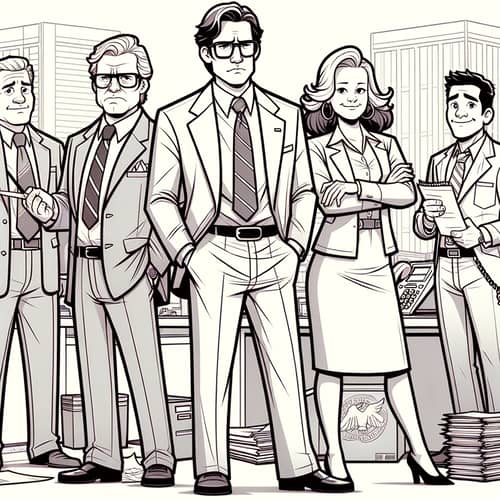 Cartoon Style Office Characters | Dunder Mifflin Scene