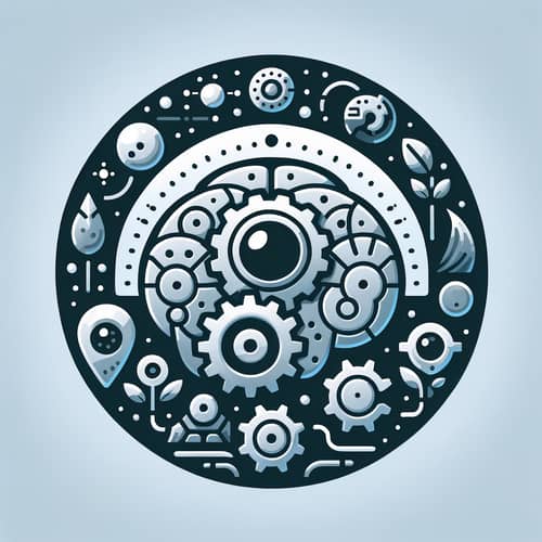 Mechanical Intelligence Icon: Streamlined and Innovative
