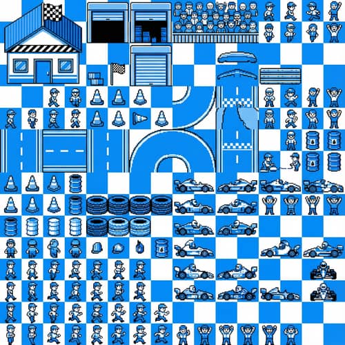 Racing Game Sprite Sheet: 2D Animation Frames Racing Game Sprite Sheet: 2D Animation Frames