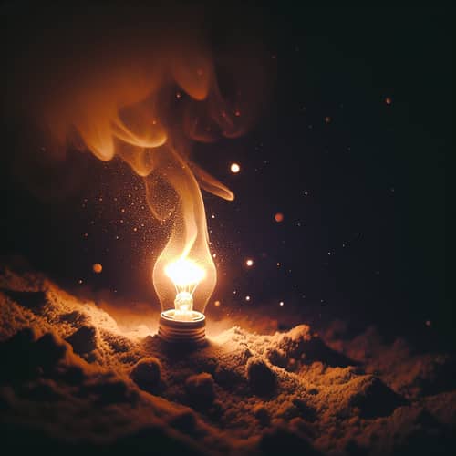 Warm Bright Light Igniting in Darkness | Mysterious Glow