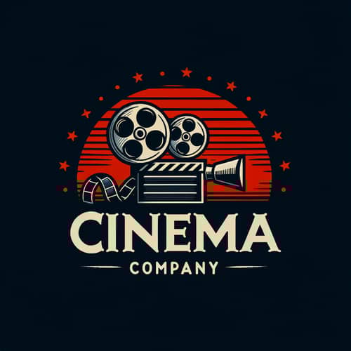 Captivating Cinema Company Logo Design | Vintage Film Elements