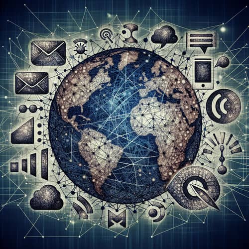 Global Communication for Solving Problems: Symbolic Illustration