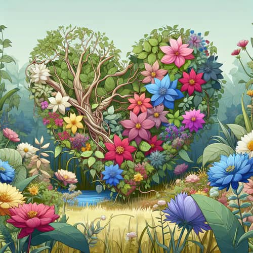 Vibrant Natural Flora with Heart-shaped Designs | Website