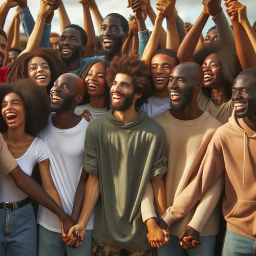 Black People Unity | Diverse Group Holding Hands Happily