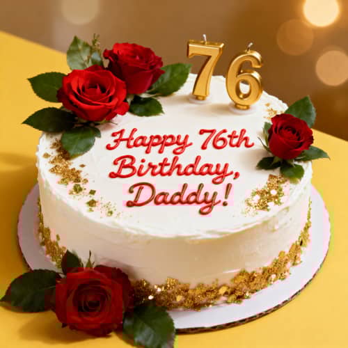 Wonderful Cake for Daddy's 76th Birthday
