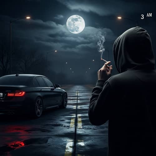 Moody Trap Cover Art with BMW and Dark Alley Scene