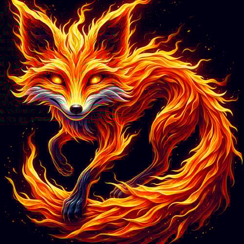 Fire Fox with a Cunning Smile