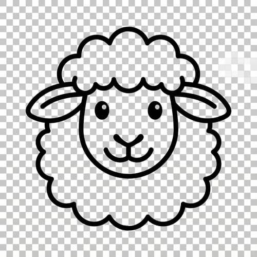 Front-Facing Comic Sheep Design for Cricut Maker Front-Facing Comic Sheep Design for Cricut Maker