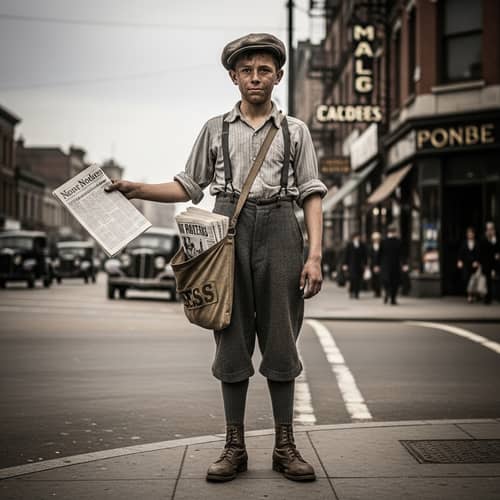 1930's Vintage Newsboy Outfit - Full View