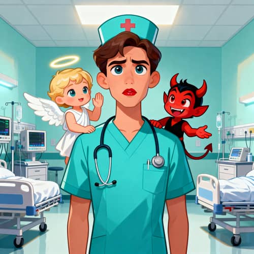 Nurse Cartoon: Moral Conflict in the Hospital