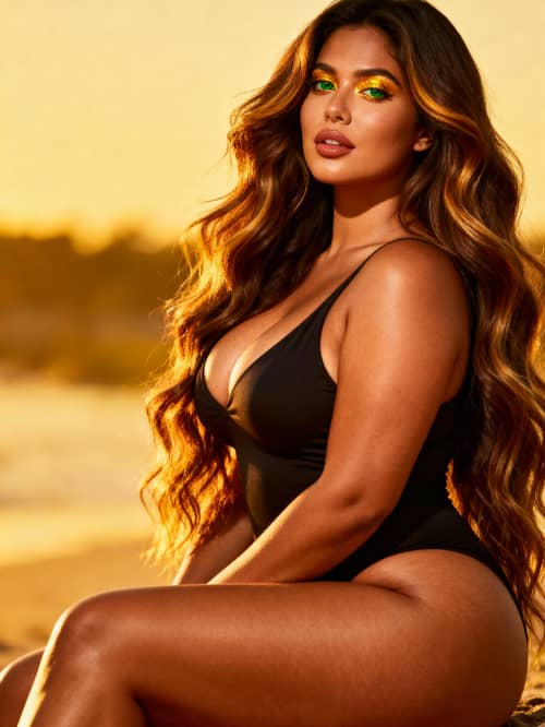 Vibrant Woman with Features That Dazzle