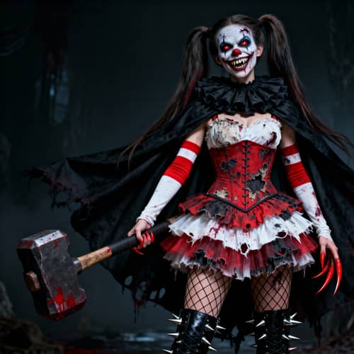 Terrifying Sexy Killer Clown - Gothic Horror Aesthetic