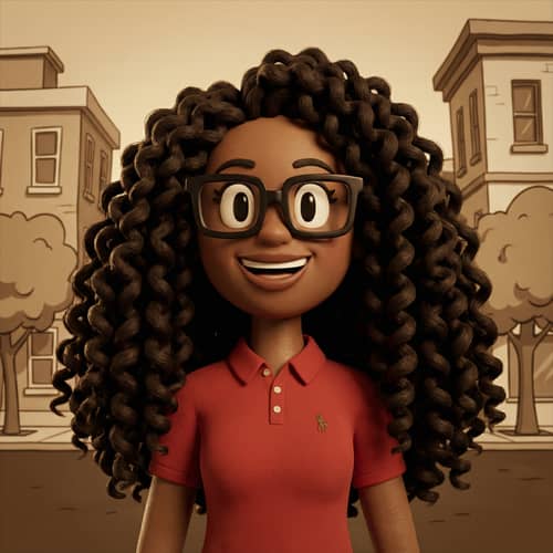 Stylized 3D Animation of a Black Woman