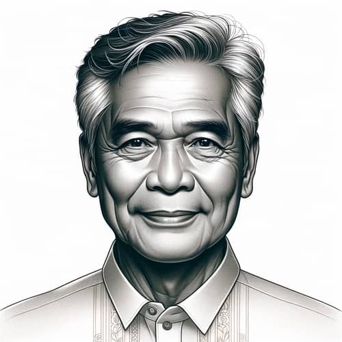 Detailed Portrait of a 45-Year-Old Filipino Man | Rich Cultural Background
