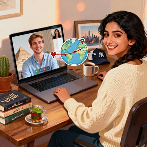 Romantic Long-Distance Relationship Connection