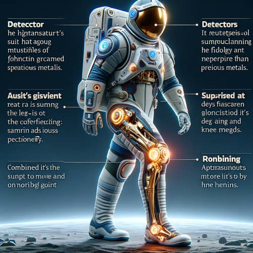 Cutting-Edge Astronaut Suit with Metal Detector & Mobility Device
