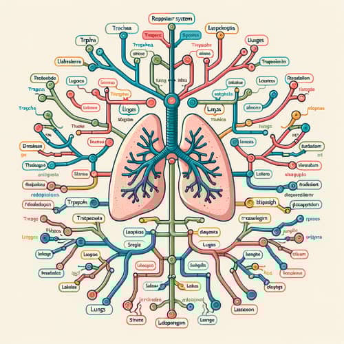 Human Respiratory System Mind Map Diagram Explained