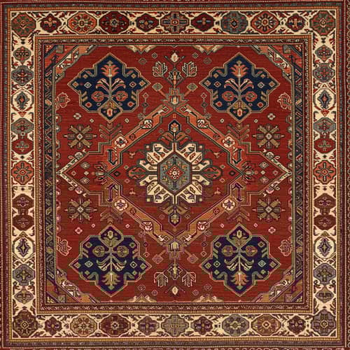 Traditional Soviet Carpet: Rich Motifs & Colors