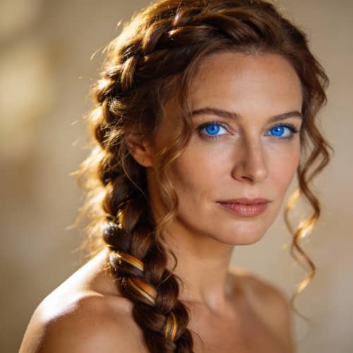 35-Year-Old Light Skinned Girl with Blue Eyes