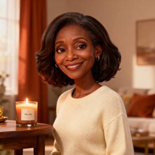 AI Avatar for Candle Brand: Beautiful Black Woman