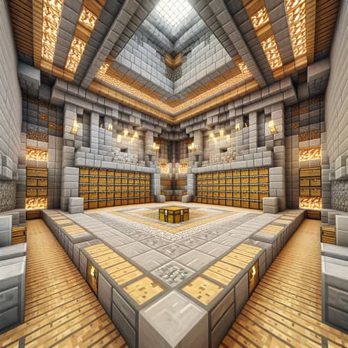 Large Minecraft Treasure Room - Stone & Wood Interior