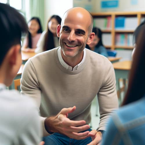 Engaging Conversation Class with Energetic Teacher