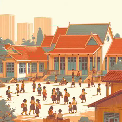 Elementary School in Tay Son Town: Diverse Children's Interaction