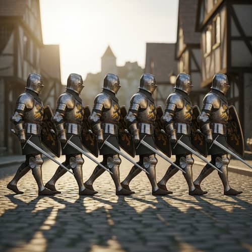 Medieval Knight Walking Animation