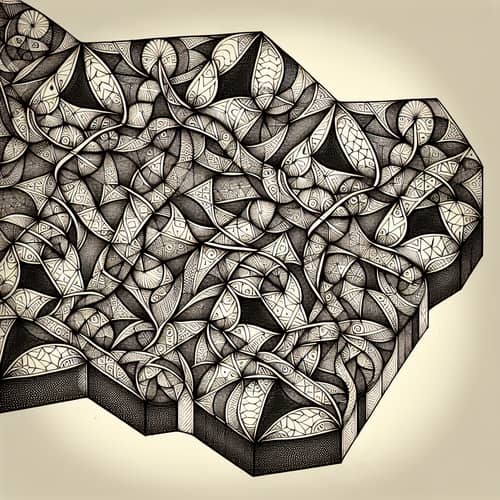 Hand-Drawn Tessellation Design on A3 Paper | Creative Geometric Patterns