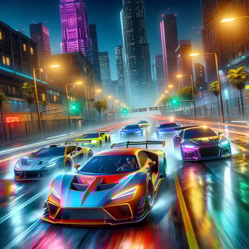 High-Speed Street Racing in Urban Area | Adrenaline-Fueled Racing Video Game