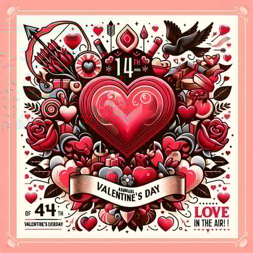 14th Annual Valentine's Day Celebration Poster Design | Love is in the Air