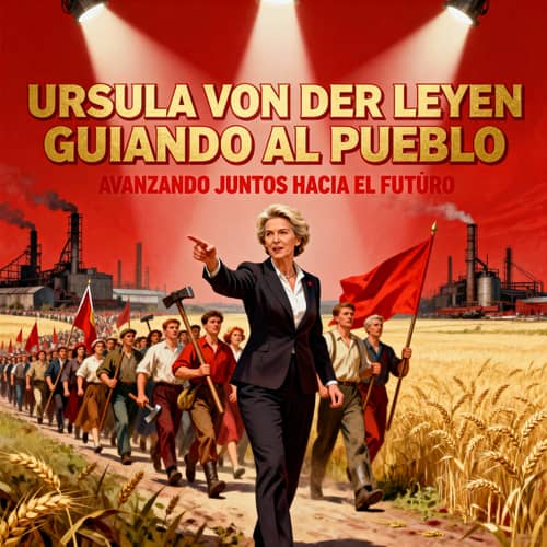 Ursula von der Leyen in Soviet-Style Propaganda Ursula von der Leyen in Soviet-Style Propaganda