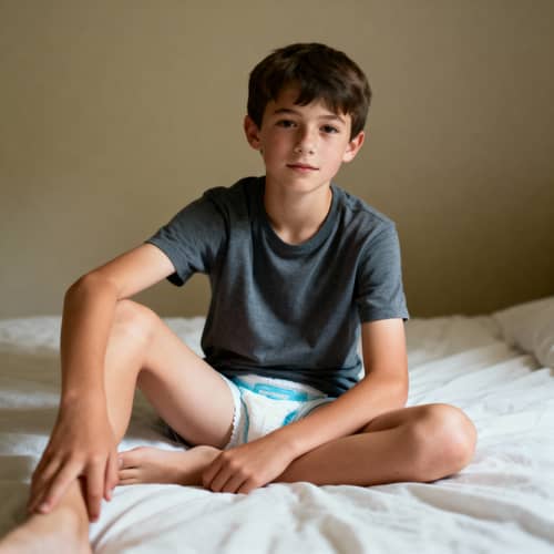 Teenage Boy in Diaper - Unique Photography