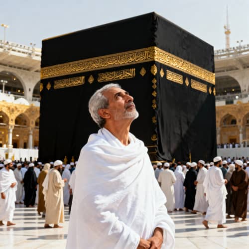 Model at Kaaba: A Hyper-Realistic Tribute to Faith Model at Kaaba: A Hyper-Realistic Tribute to Faith