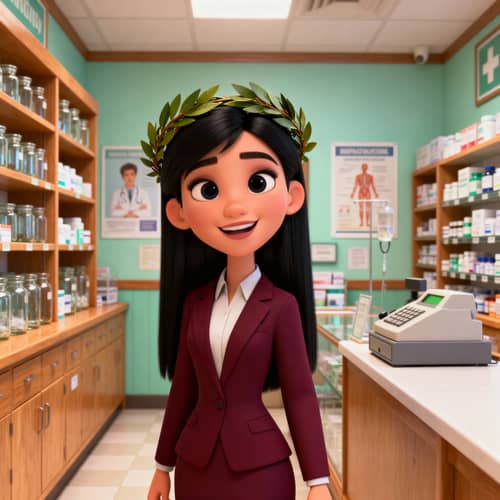 Graduated Pharmacist in Pixar-Style 3D Art