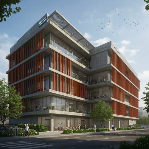 Modern Industrial Office Complex - Flowline Design