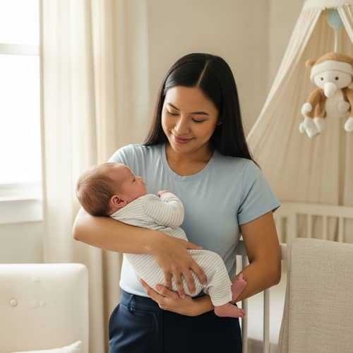 Filipina Nanny with European Newborn - A Perfect Care